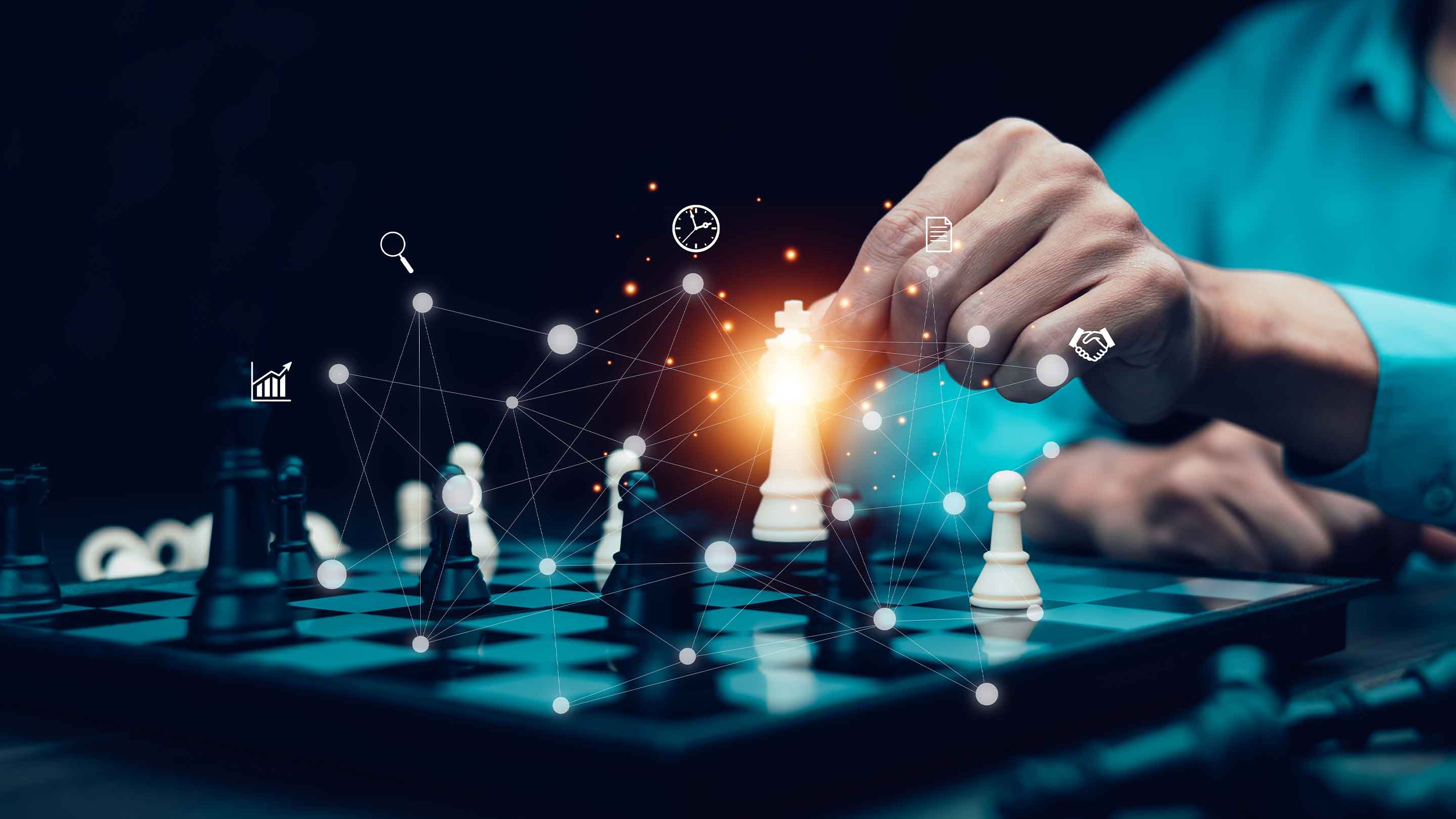 Image representing a marketing strategy with a chess player