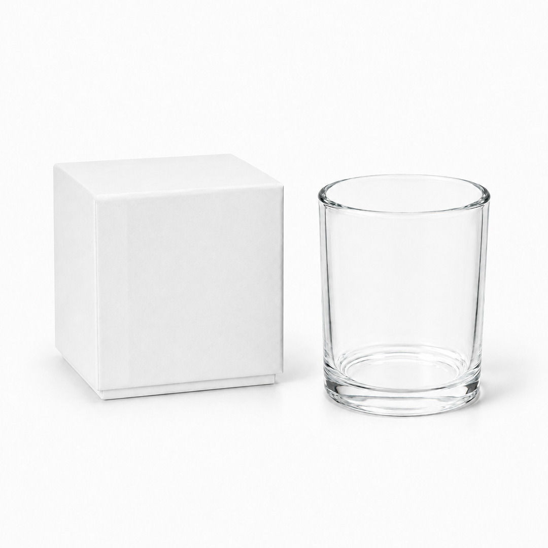 Frascos de vidro para velas (transparente & preto)