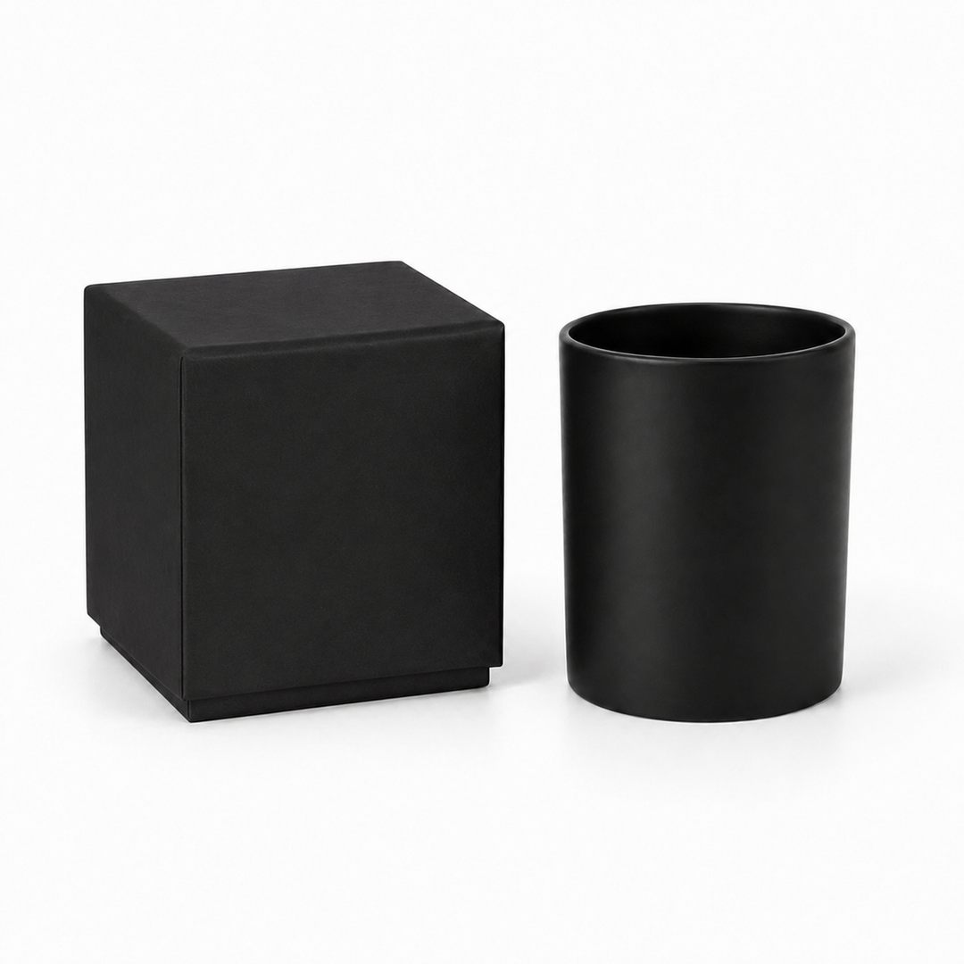 Frascos de vidro para velas (transparente & preto)