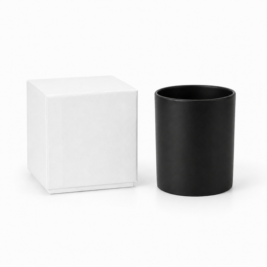 Frascos de vidro para velas (transparente & preto)