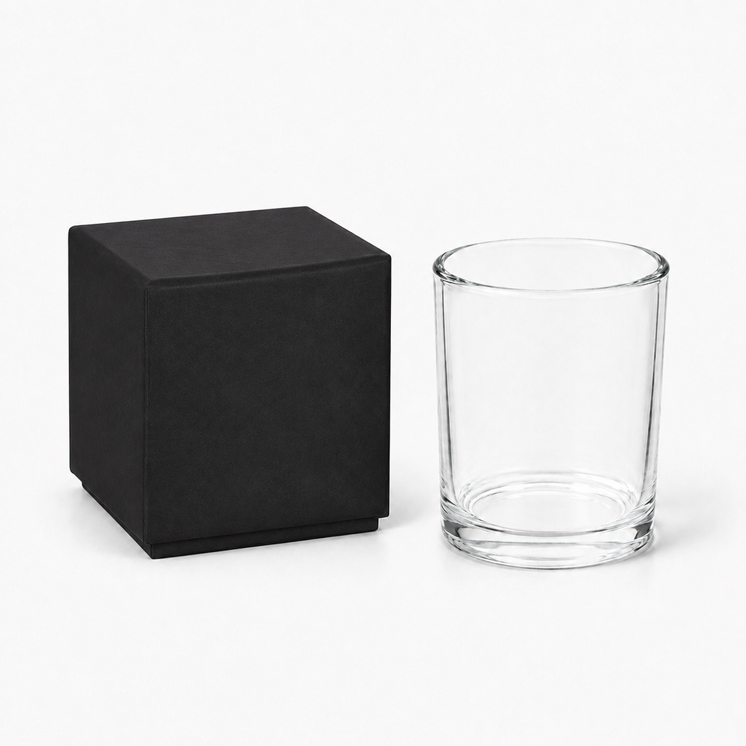 Frascos de vidro para velas (transparente & preto)