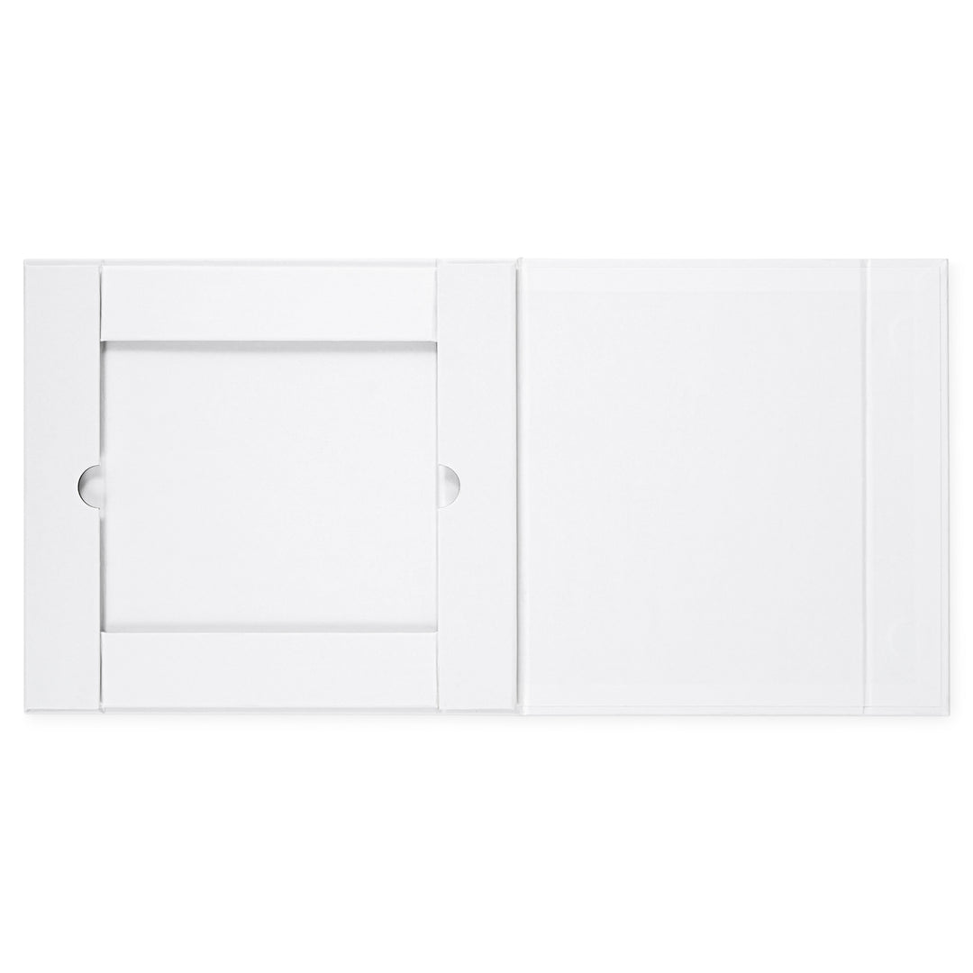 Caixas de presente magnéticas Flat-Pack A5 em preto & Branco