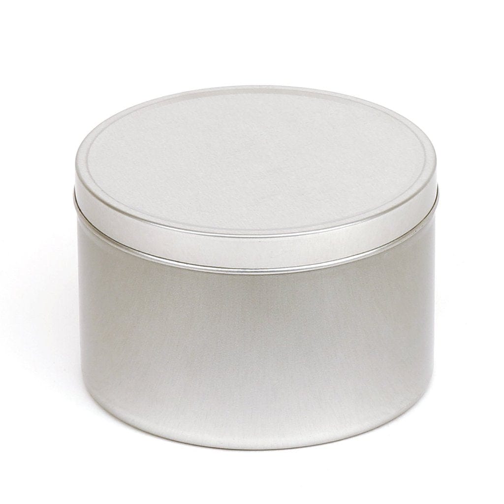 Silver Round Seamless Slip Lid Tin Boxes T0708 - Tinware Direct
